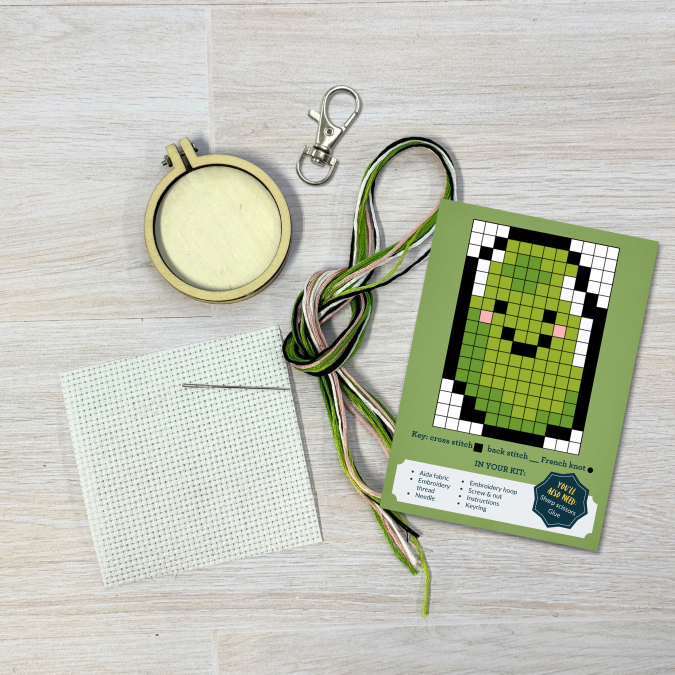 Olive You Very Much Mini Matchbox Cross Stitch Kit