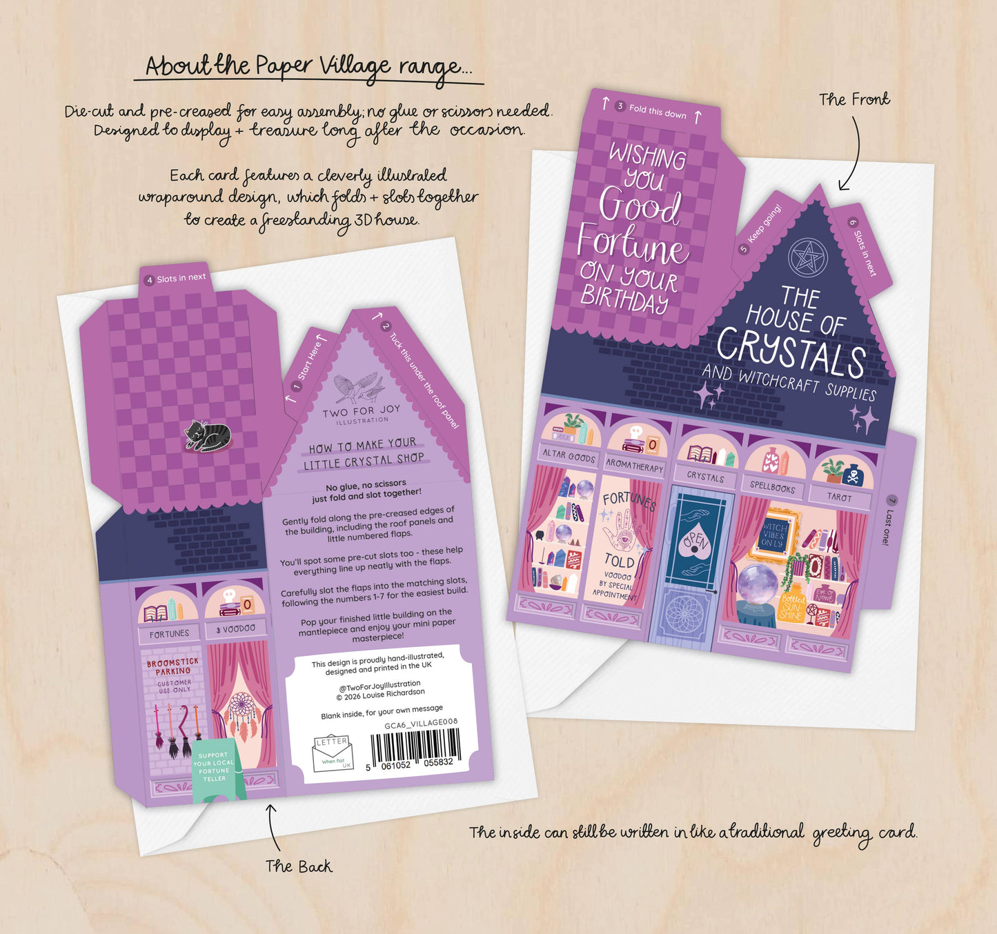 The House of Crystals Birthday Card – 3D Slot Together Card