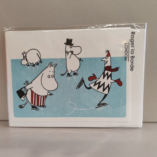Moomin ice Skaters Greeting card