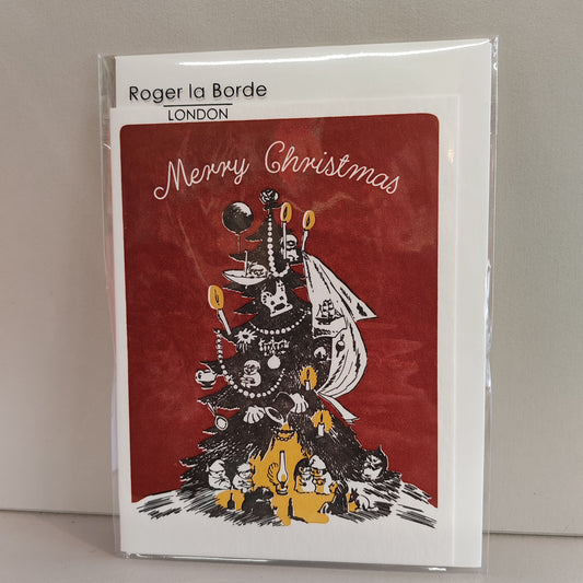 Moomin Christmas tree camp Greeting card