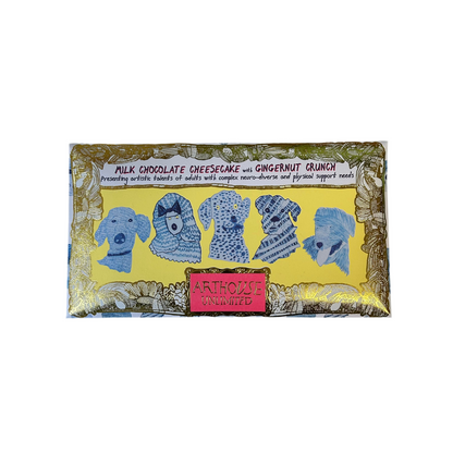 Blue dogs milk chocolate with cheesecake and ginger crunch