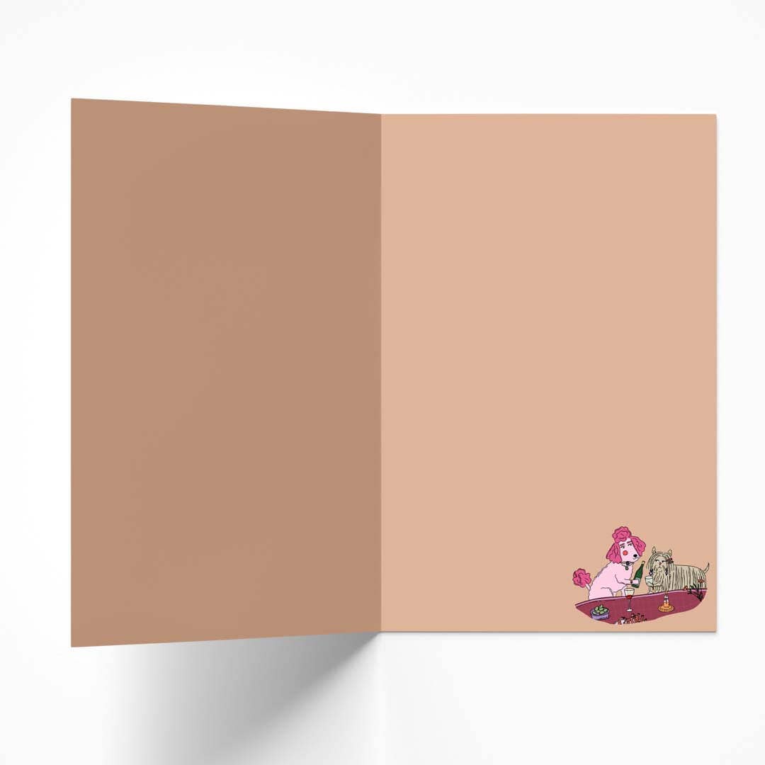 Let's drink wine and talk shit greeting card