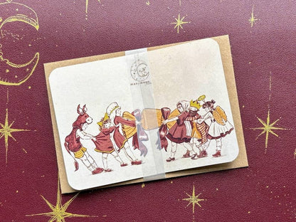 Vintage Christmas Cracker Card “The School Nativity”