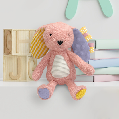 Sensory Snuggables Small Plush Pink Rabbit (polybag/swingtag)