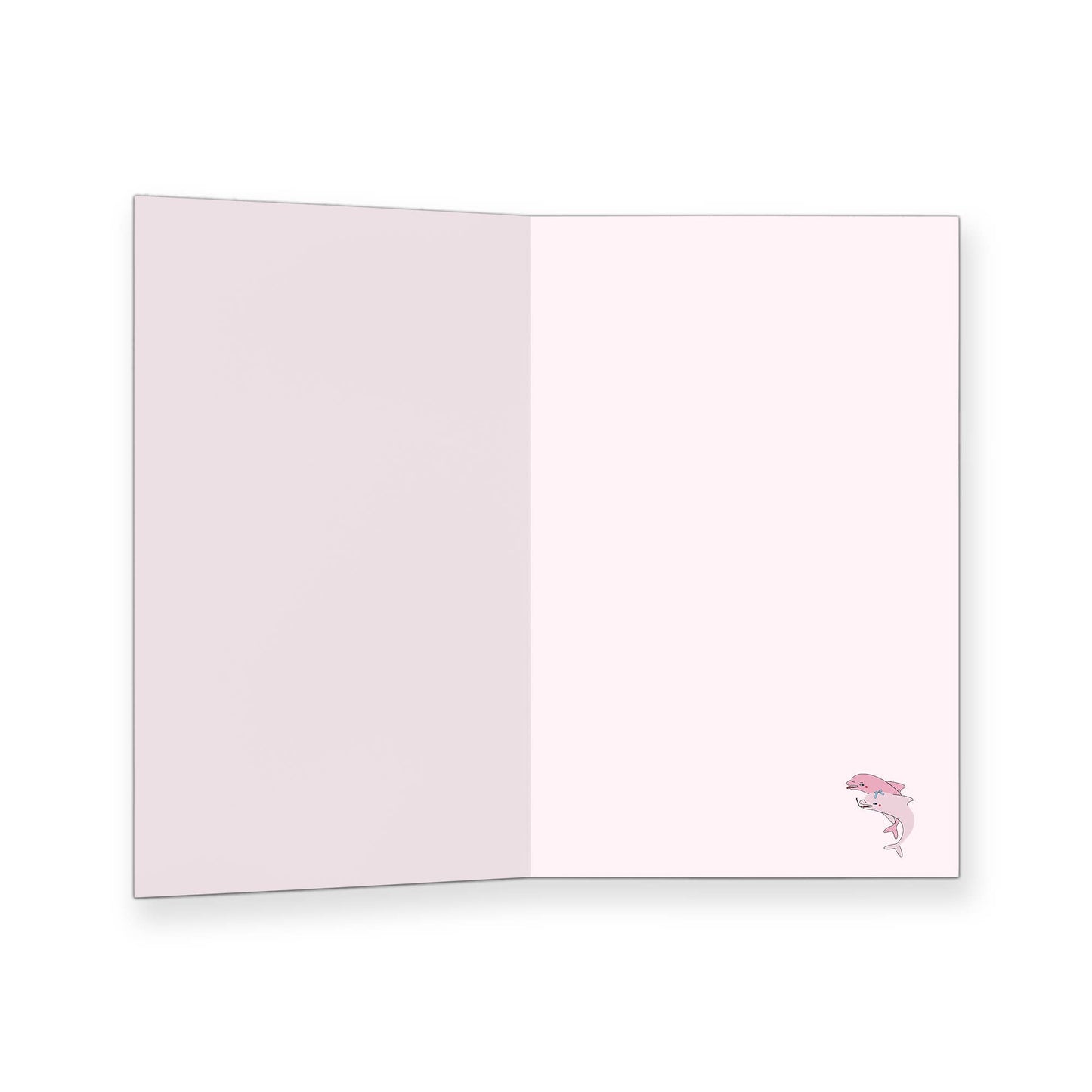 Dolphin mischief, dolphin design, funny birthday card