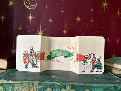 Vintage Christmas Cracker Card “The Carol Singers”
