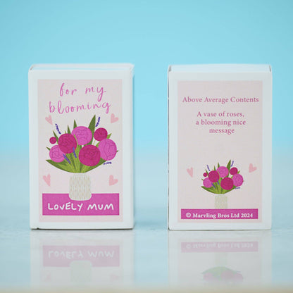 For My Blooming Lovely Mum Vase Of Flowers In A Matchbox