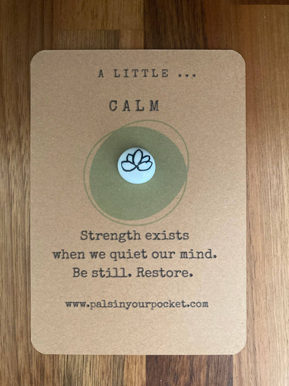 Calm Pebble Worry Stone For Anxiety Relief & Meditation