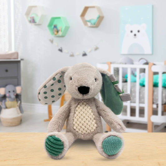 Sensory Snuggables Small Plush Bunny - Grey and Sage