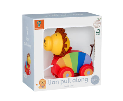 Lion Wooden Pull Along