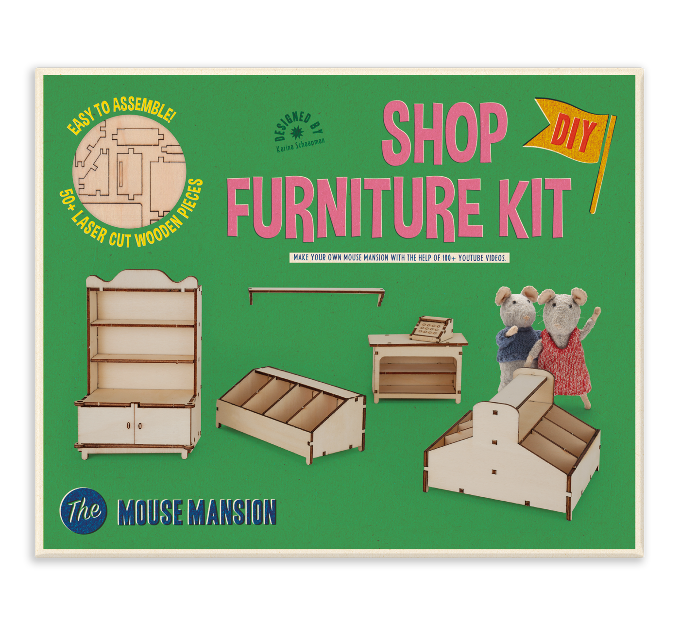 Kids DIY Dollhouse Furniture Kit - Shop (Scale 1:12)