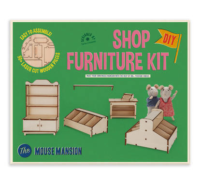 Kids DIY Dollhouse Furniture Kit - Shop (Scale 1:12)