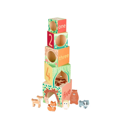 Woodland Animal Wooden Stacking Cubes