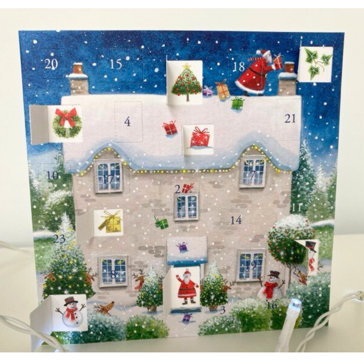 Christmas House Advent Calendar Card