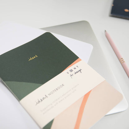 Notebook A5 Recycled & Sustainable Lined Paper Ideas - Green