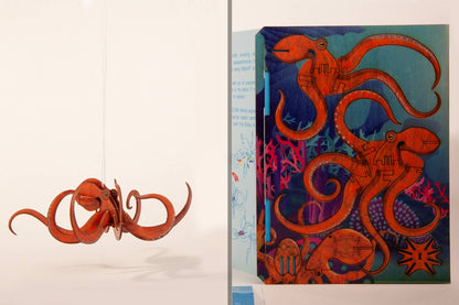 3D Puzzle Wooden Octopus greeting Card Octopus