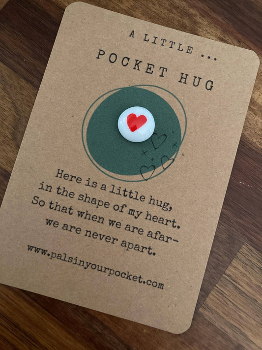 Pocket Hug Heart Rock For Long Distance & Separation