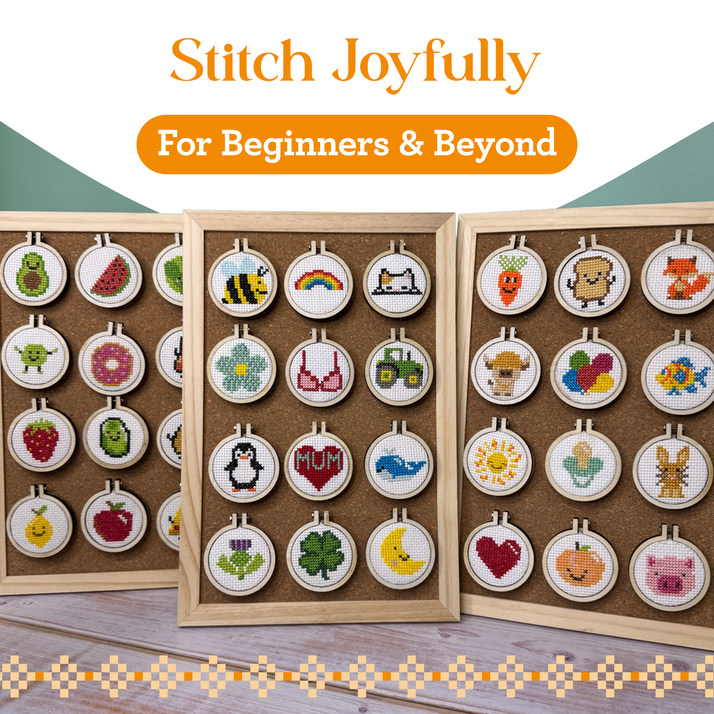 Love the Earth Love the Bees! Mini Matchbox Cross Stitch Kit