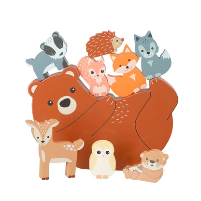 Woodland Animal Wooden Balancing Game
