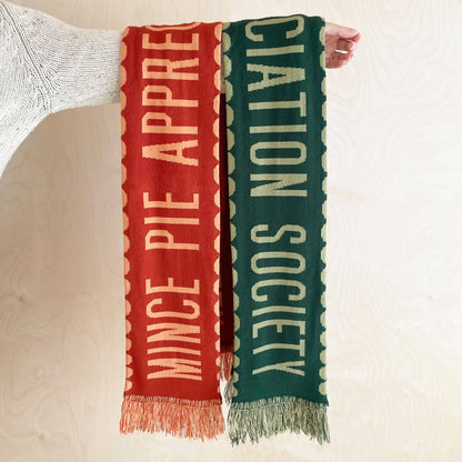 Mince Pie Appreciation Society - Pine Knitted Scarf