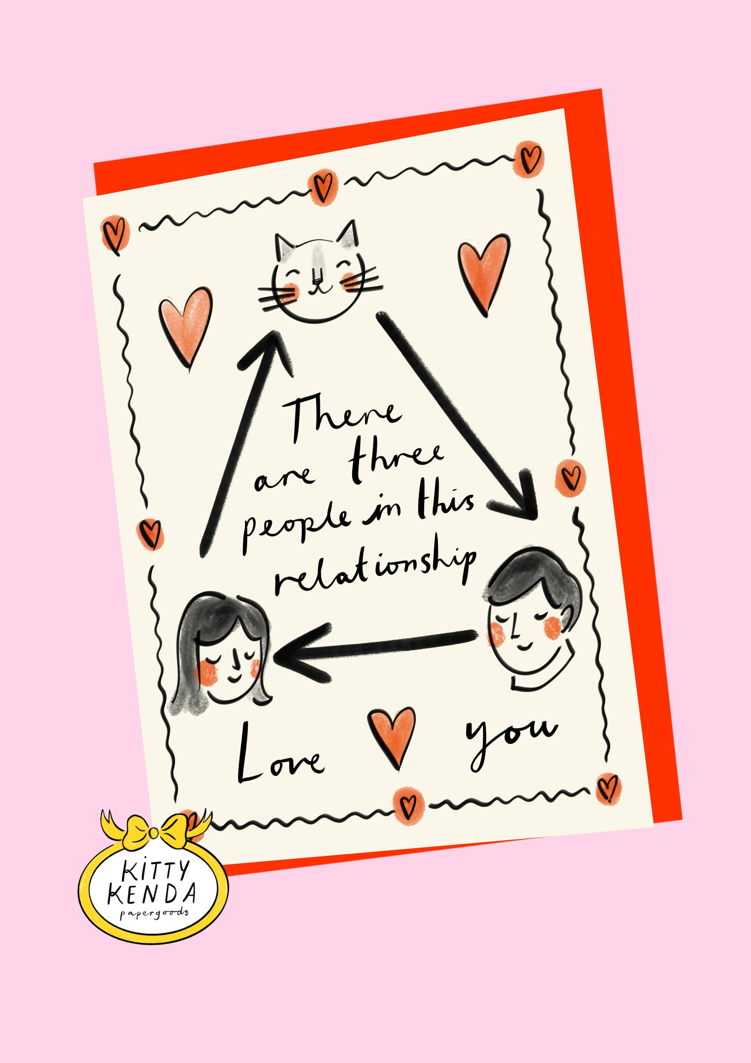 Pet Love Triangle Card - Cat – Bates Upholstery and Interiors