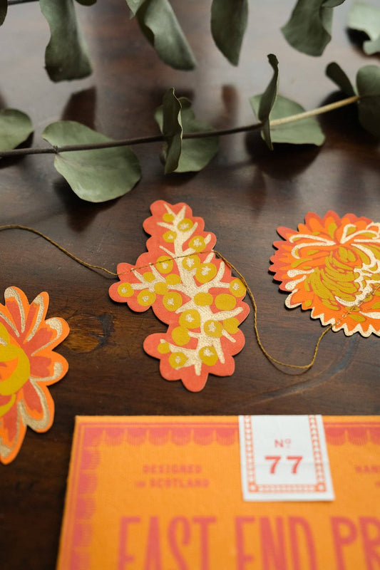 Garland Autumn Blooms Sewn