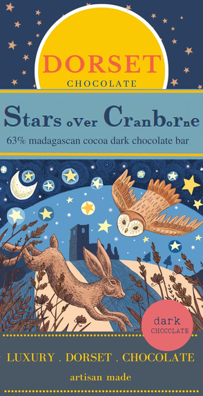 Stars Over Cranborne. 63% dark chocolate bar