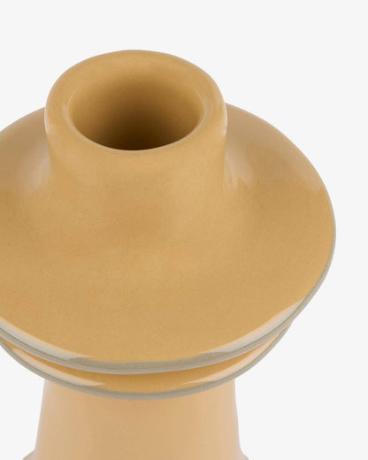 Stoneware Candlestick Holder - Mustard