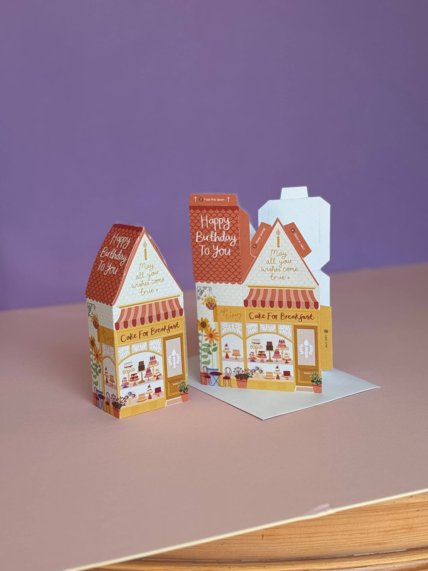 Cake for Breakfast Birthday Card – 3D Slot Together Card