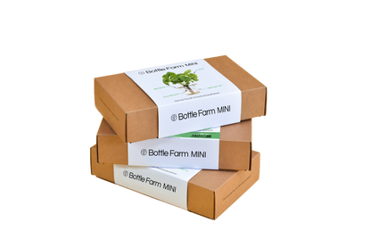Bottle Farm Mini Kit - Indoor Hydroponic Herb Basil Grow Kit