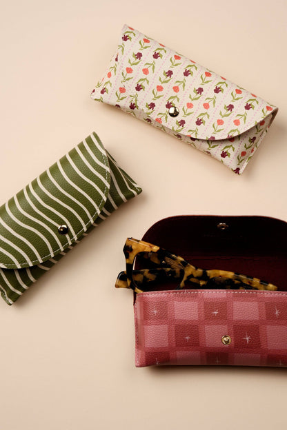 Designworks Ink Printed Glasses Case - Check