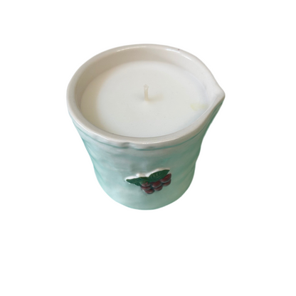 Bistro Bordeaux ceramic grape candle