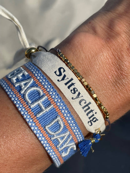 BEACH DAYS statement bracelet woven, embroidered
