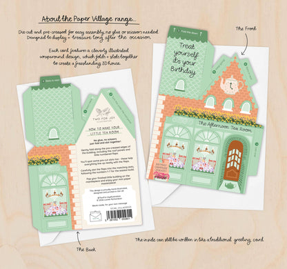 Afternoon Tea Birthday Card – 3D Slot Together Card