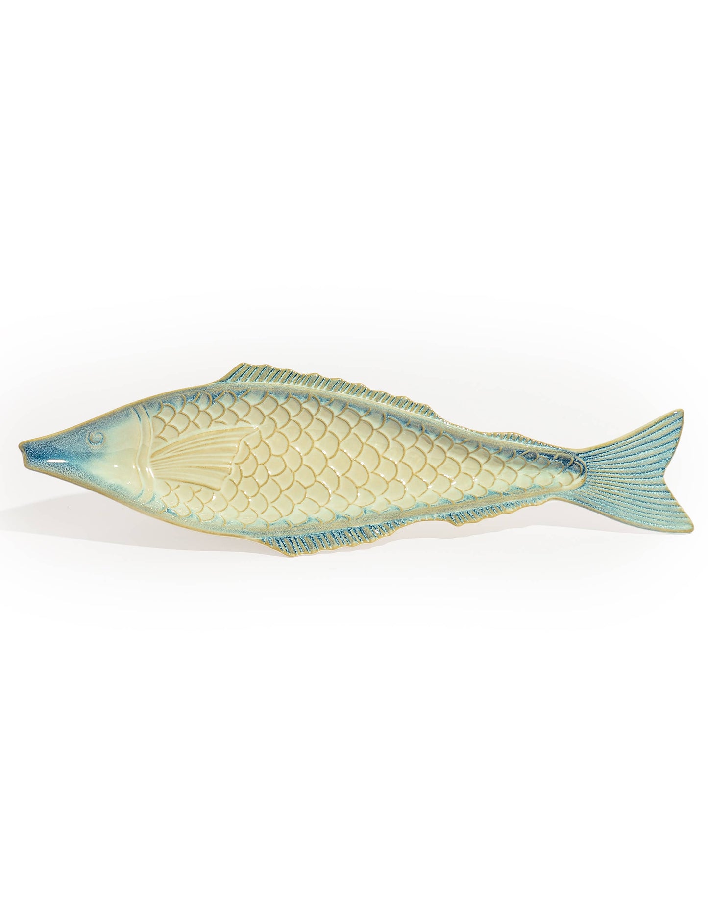 Blue & White Ceramic Fish Dish