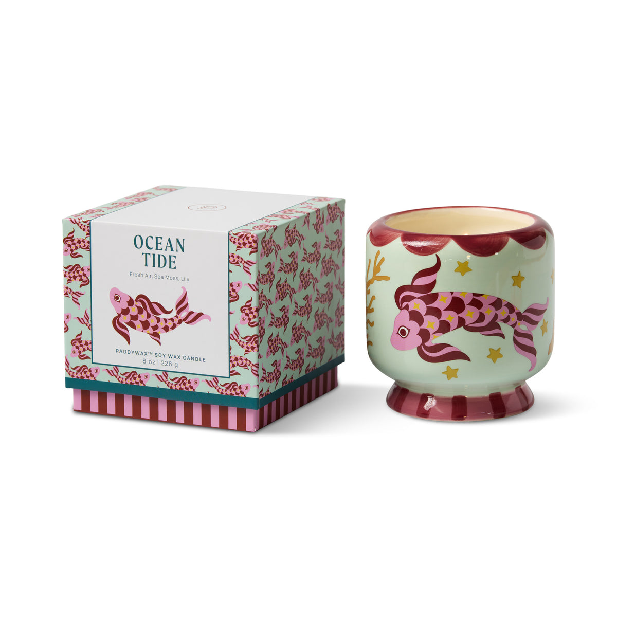 Paddywax A dopo Koi Ceramic Candle - Ocean Tide