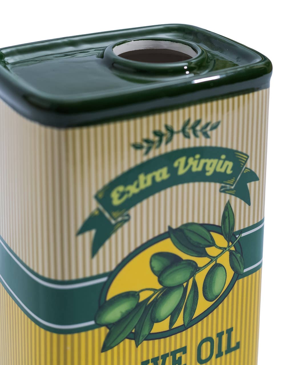 Retro Olive Oil Drum Ceramic Vase