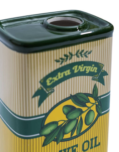 Retro Olive Oil Drum Ceramic Vase