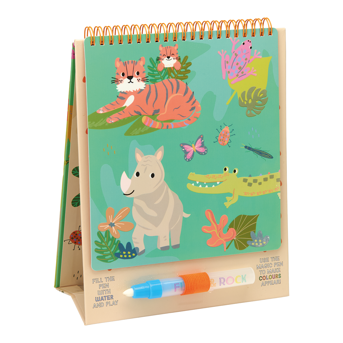 Magic Color Changing Watercard Easel and Pen - Jungle