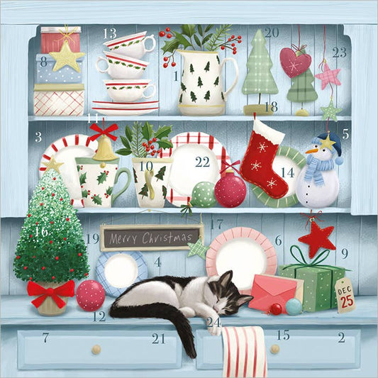 Christmas Dresser Advent Calendar Card