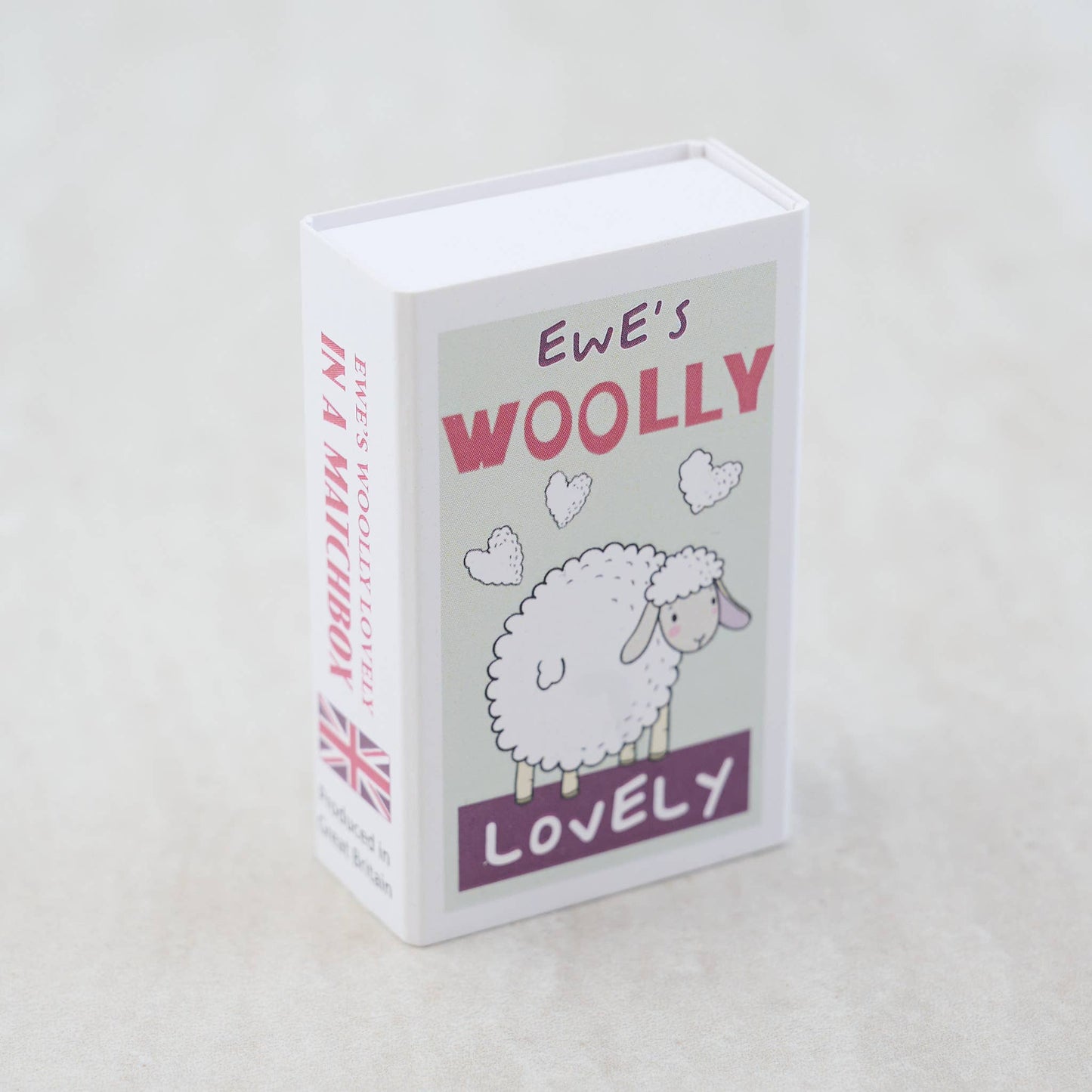 Ewes Woolly Lovely Wool Felt Sheep In A Matchbox