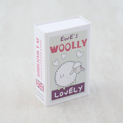 Ewes Woolly Lovely Wool Felt Sheep In A Matchbox
