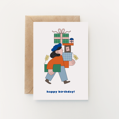 Happy Birthday Presents Greetings Card