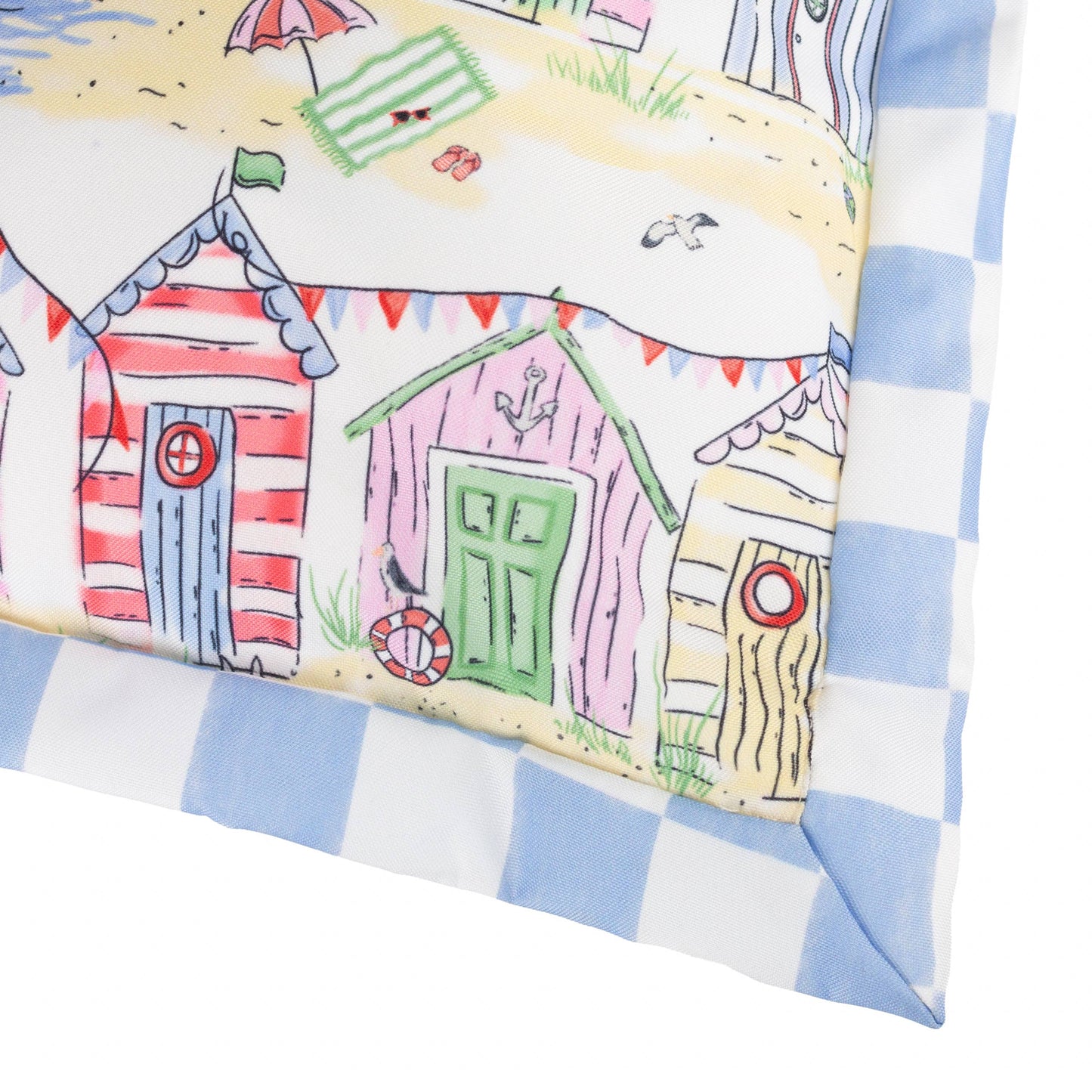 Beach Huts Square Outdoor Cushion Multicolour