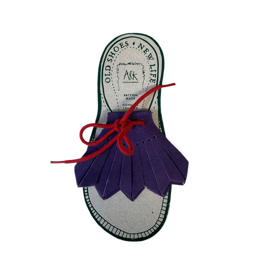 Shoe fringe purple
