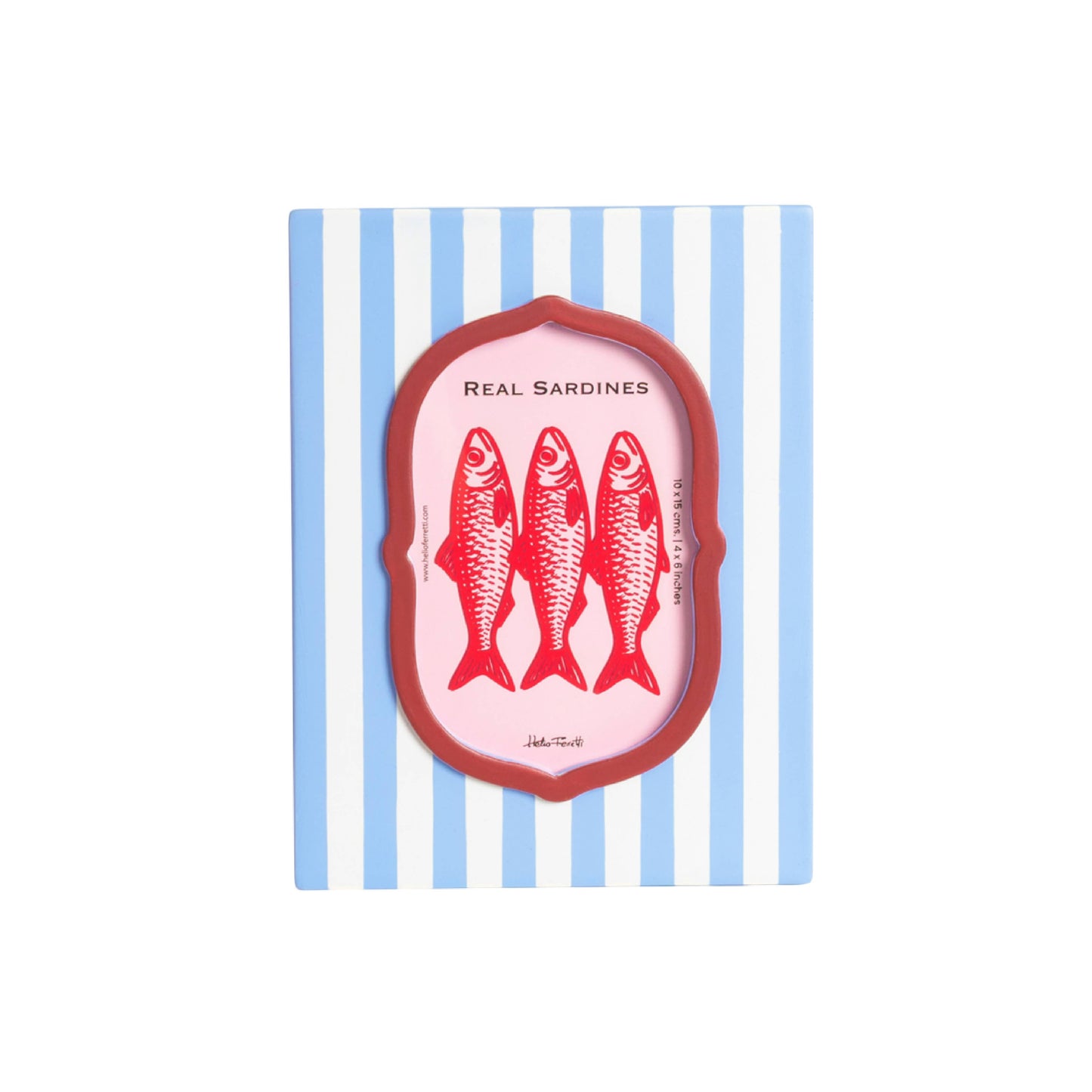 Helio Ferretti Menorca Photo Frame | Blue Striped Frame