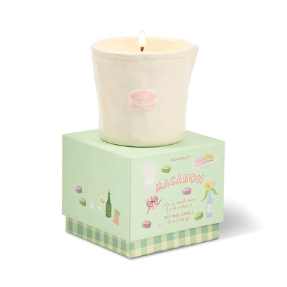 Paddywax Bistro 8oz/226g Macaron Ceramic Candle - Amber & Pistachio