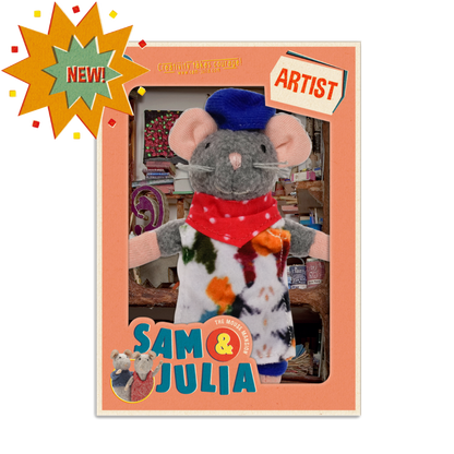 Kids Plush Toy - Mouse Artist (12cm)