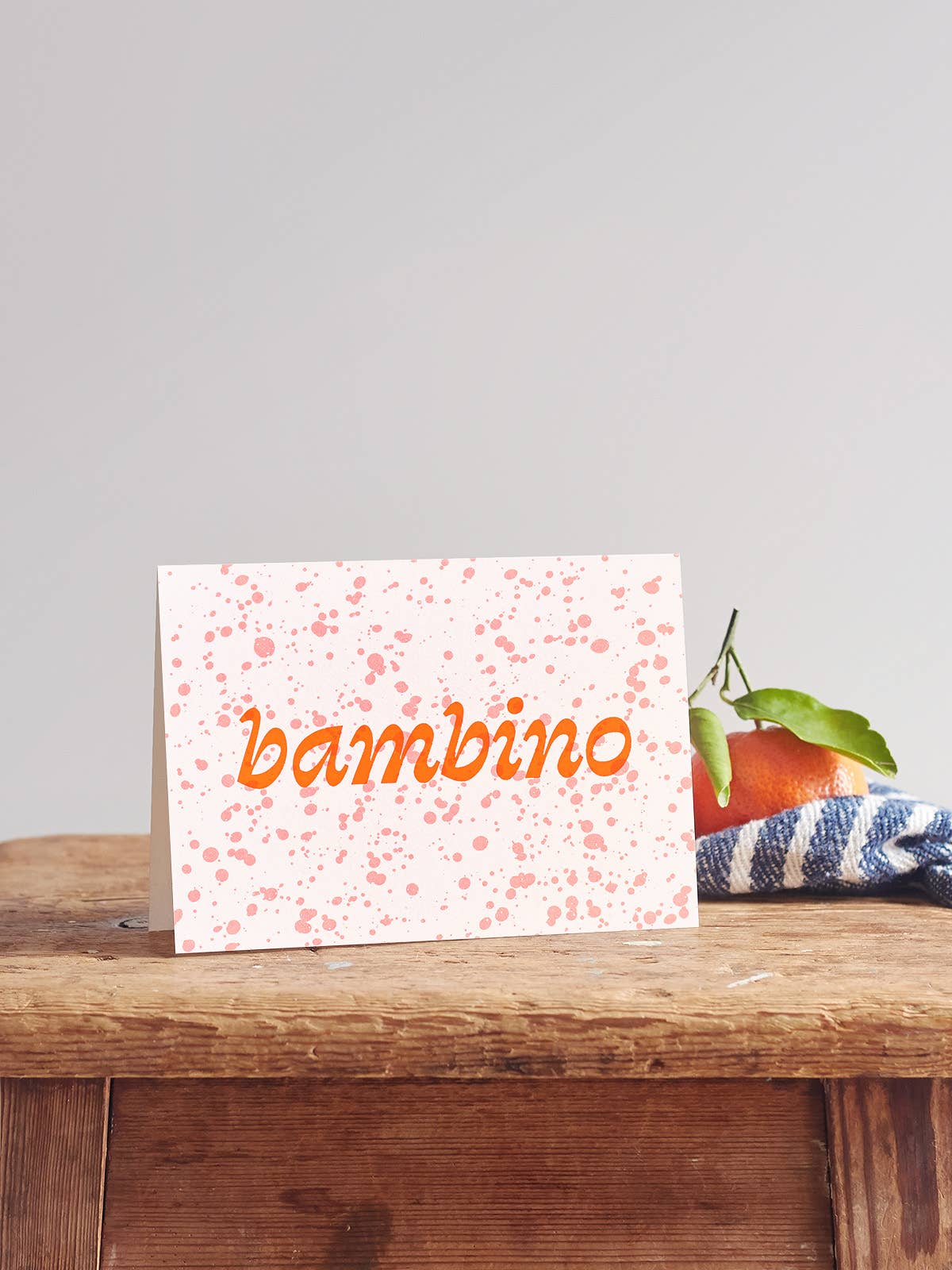 Bambino Baby Card | New Baby Congratulations Card | Hot Foil