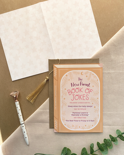 New Parent Book of Jokes – Luxury Baby Book Greeting Card